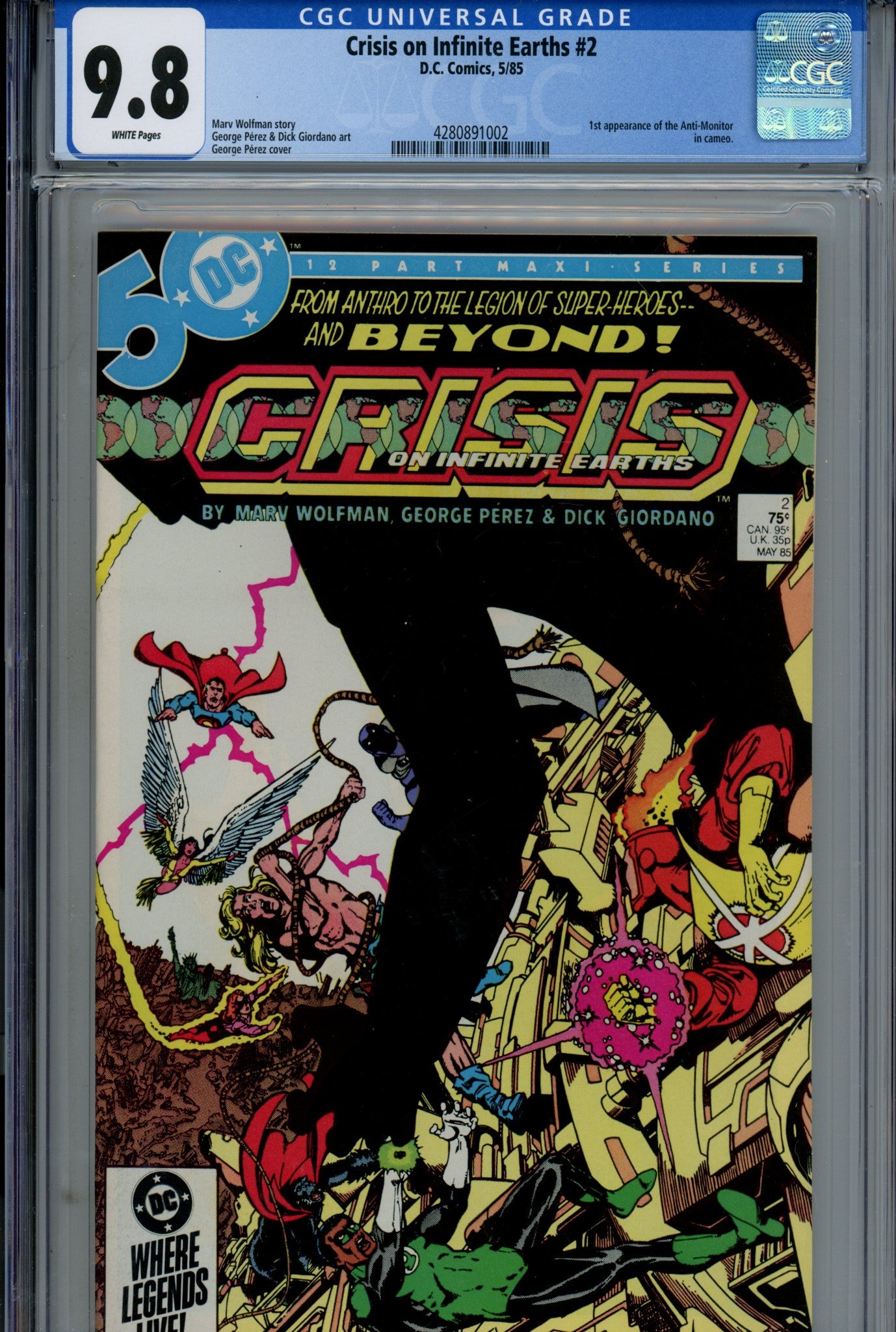 Crisis on Infinite Earths 2 CGC 9.8 (NM/M) (1985) 