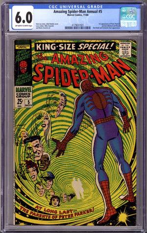 The Amazing Spider-Man Annual Vol 4 5 CGC 6.0 (FN) (1968)