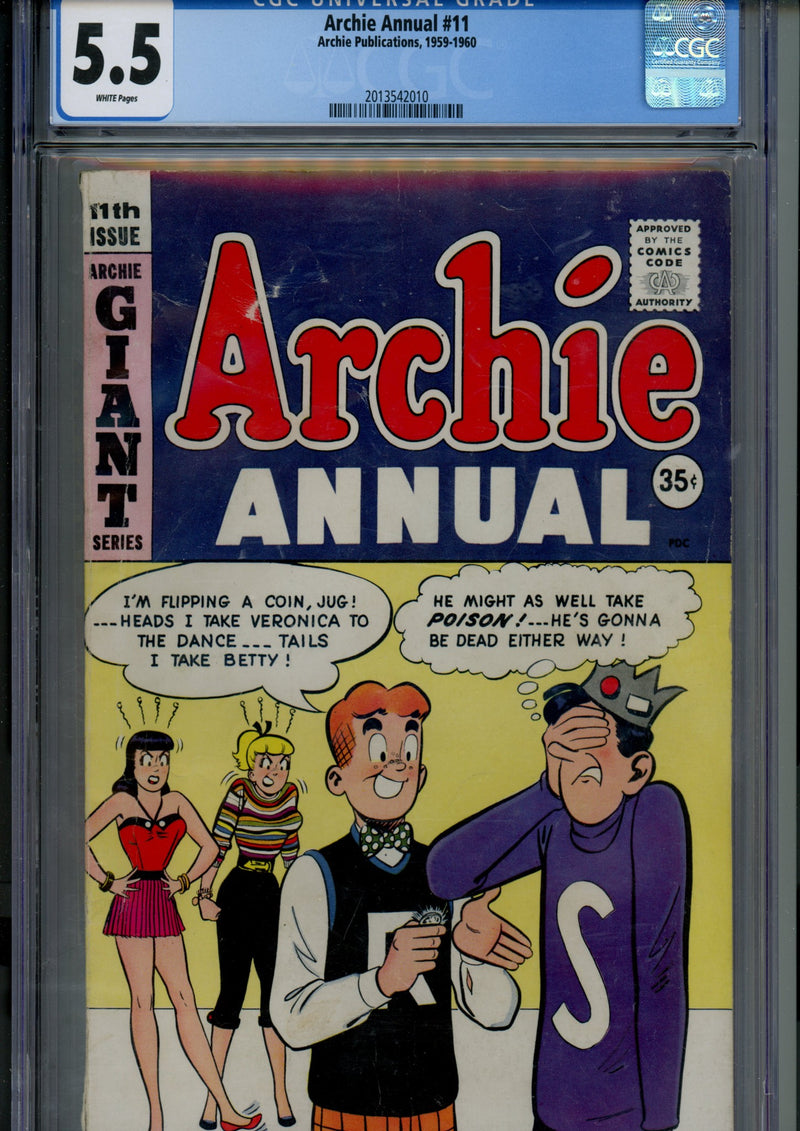 Archie Annual 11 CGC 5.5 (FN-) (1959) Canadian Price Variant 