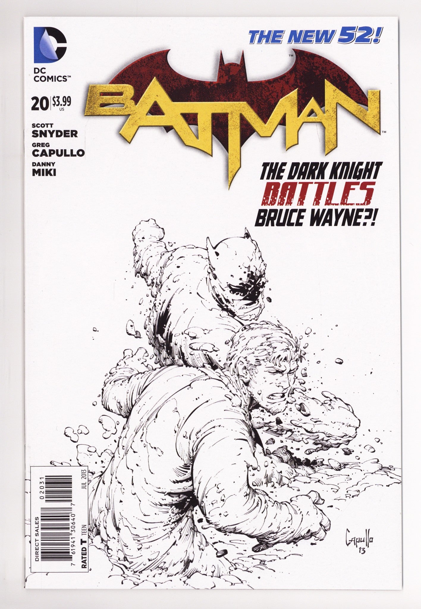 Batman Vol 2 20 VF/NM (9.0) (2013) Capullo B&W Incentive Variant 