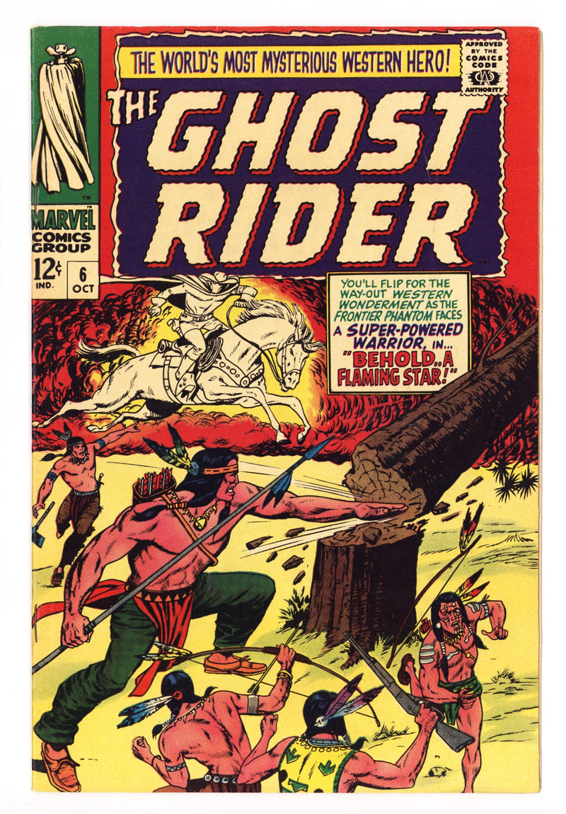The Ghost Rider 6 FN/VF (7.0) Colour Touch (1967) 