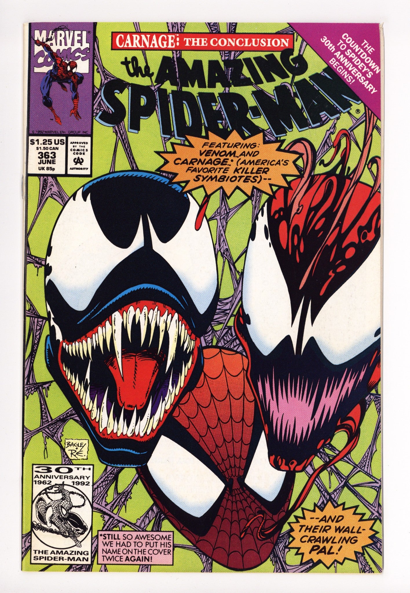 The Amazing Spider-Man Vol 1 363 VF+ (8.5) (1992) 