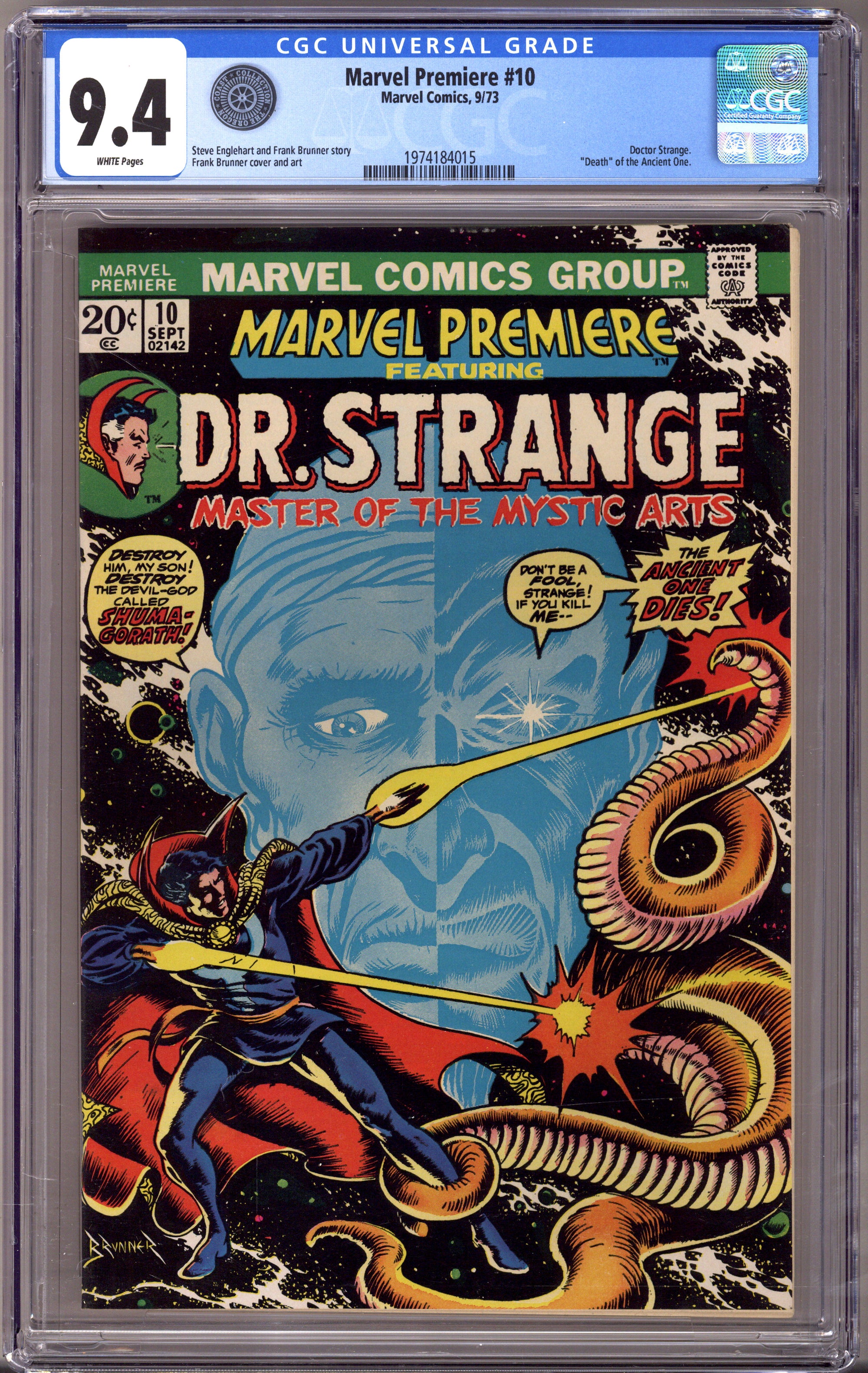 Marvel Premiere 10 CGC 9.4 (NM) Oregon Coast Collection (1973) 
