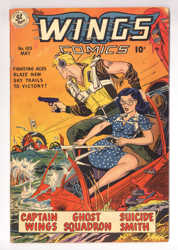 Wings Comics 105 VG- (3.5) (1949)