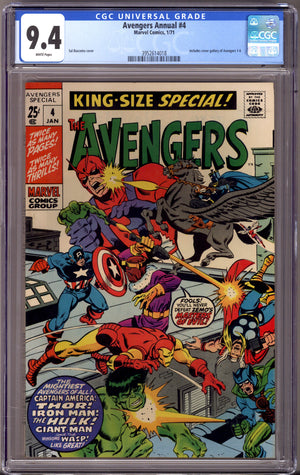 The Avengers Annual Vol 1 4 CGC 9.4 (NM) (1971)
