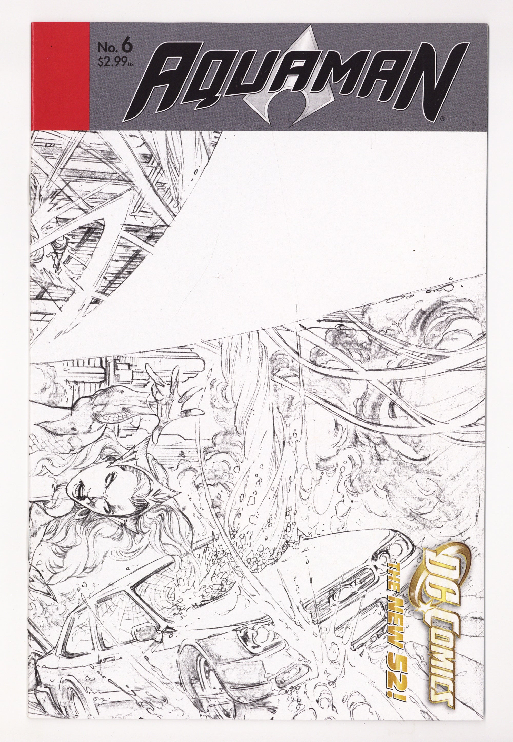 Aquaman Vol 7 6 High Grade (2012) Sketch Ivan Reis Wraparound Sketch Cover 