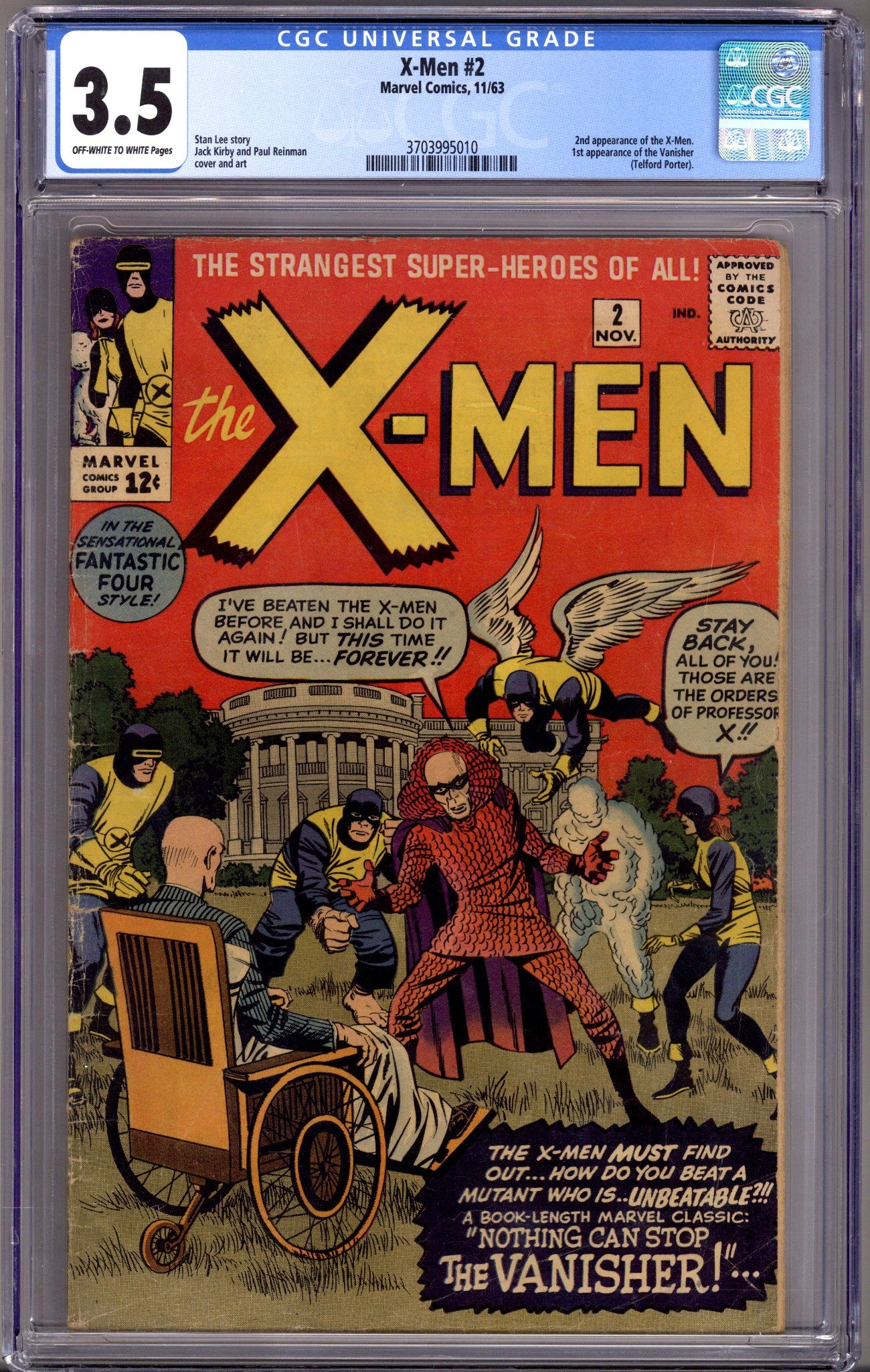 The X-Men Vol 1 2 CGC 3.5 (VG-) (1963) 