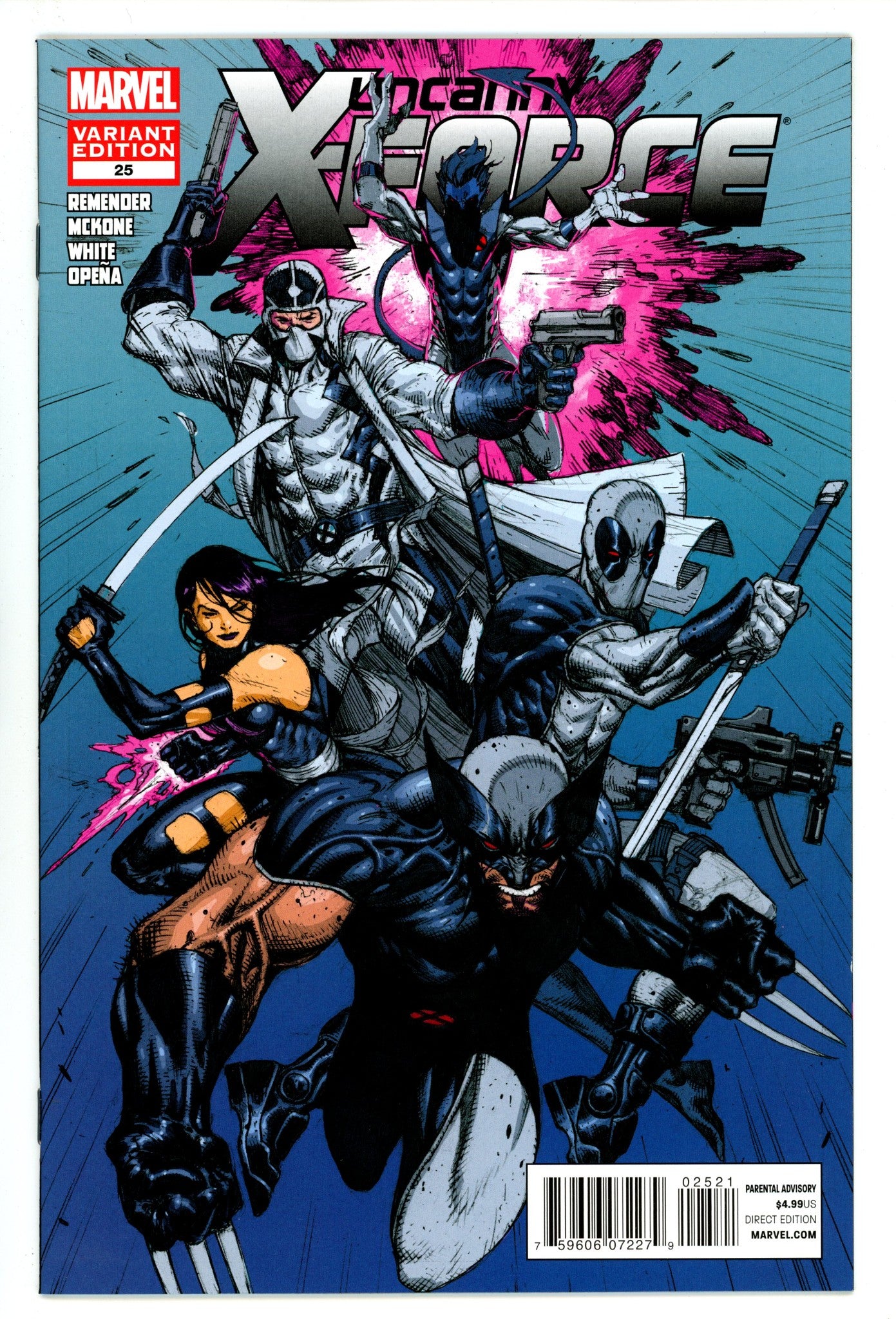Uncanny X-Force Vol 1 25 NM (9.4) (2012) Platt Incentive Variant 