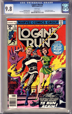 Logan's Run Vol 1 6 CGC 9.8 (NM/M) (1977)