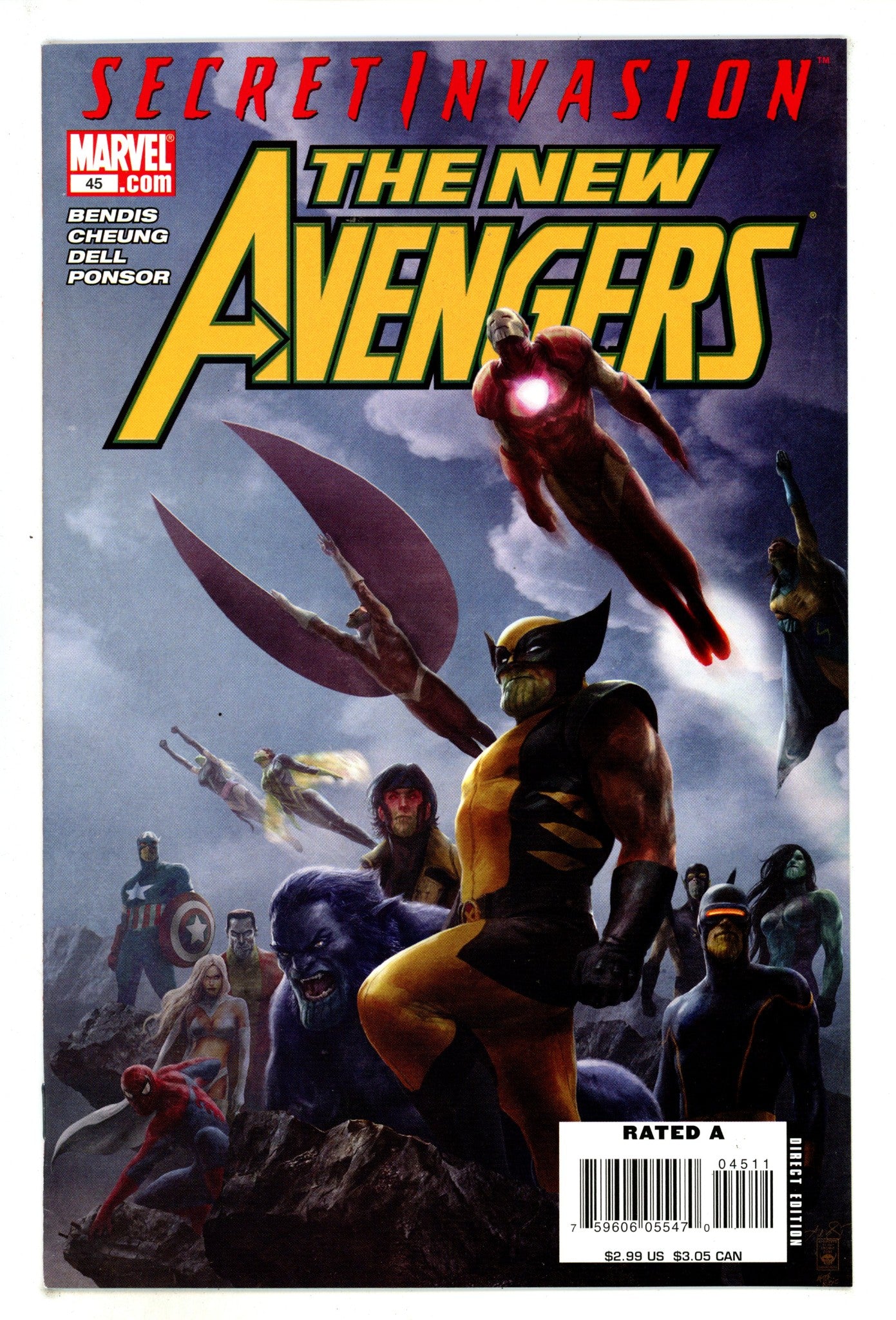 New Avengers Vol 1 45  High Grade   (2008)        