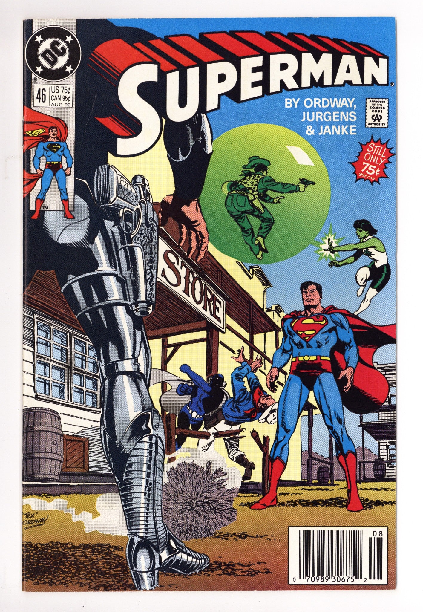 Superman Vol 1 46 Mid Grade (1990) Newsstand 