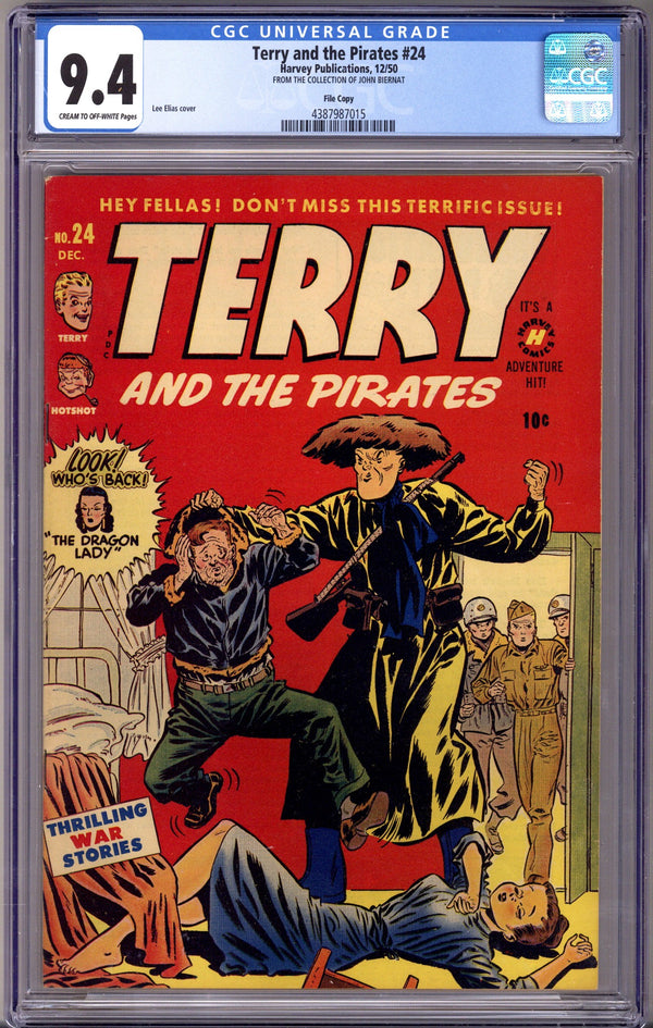 Terry and the Pirates Comics 24 CGC 9.4 (NM) File Copy (1950)