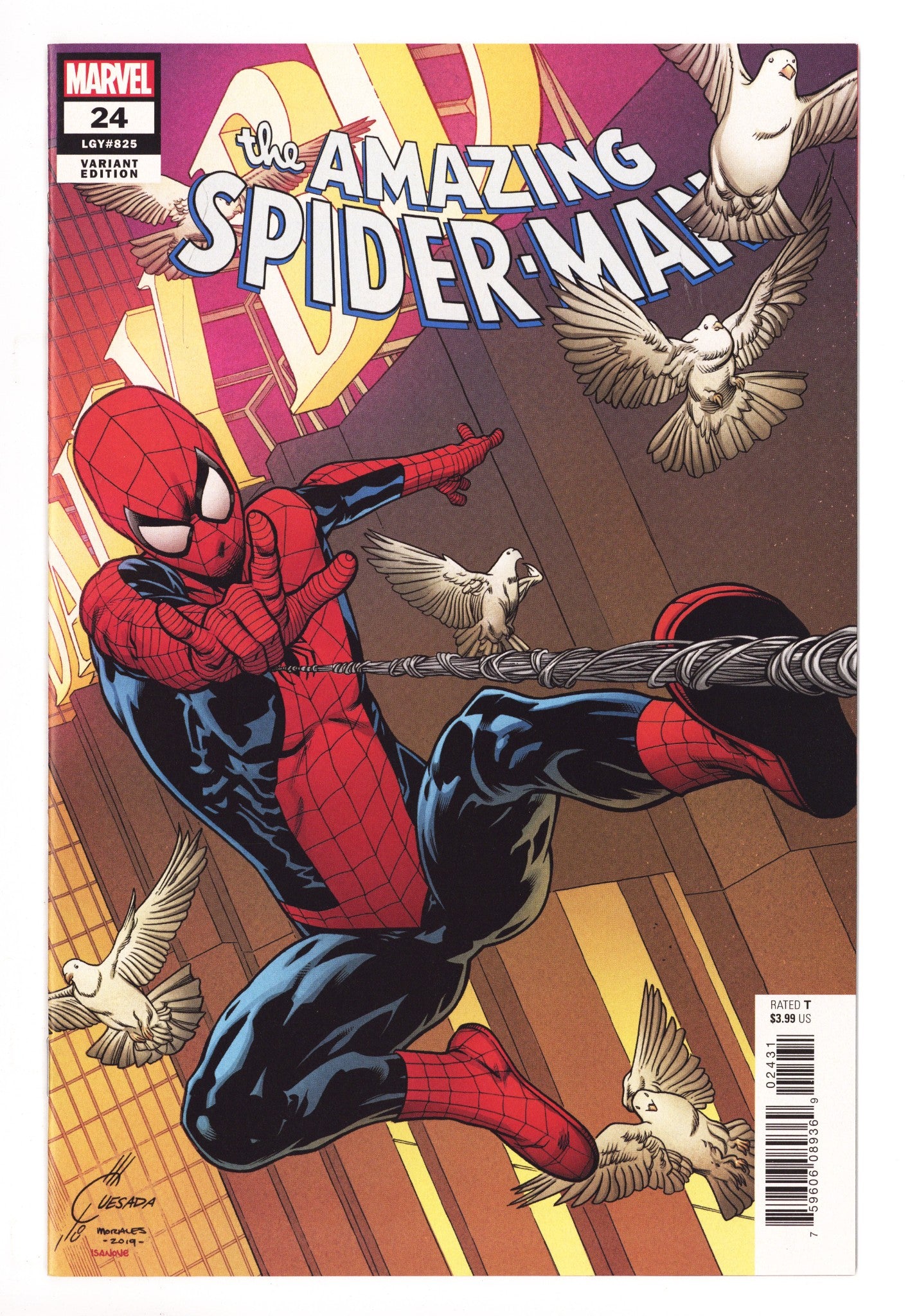 Amazing Spider-Man Vol 5 24 (825) High Grade (2019) Quesada Variant 