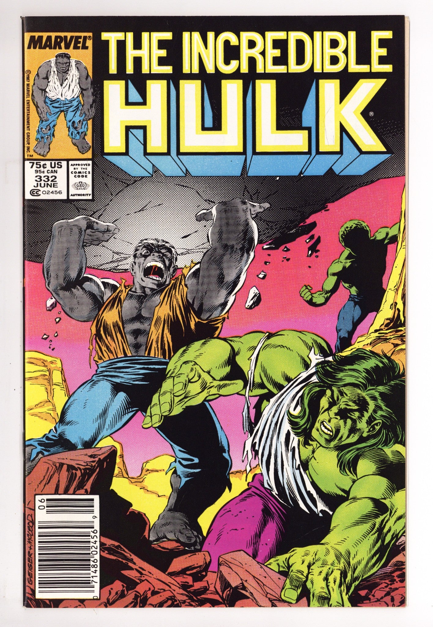 The Incredible Hulk Vol 1 332 NM- (9.2) (1987) Newsstand 