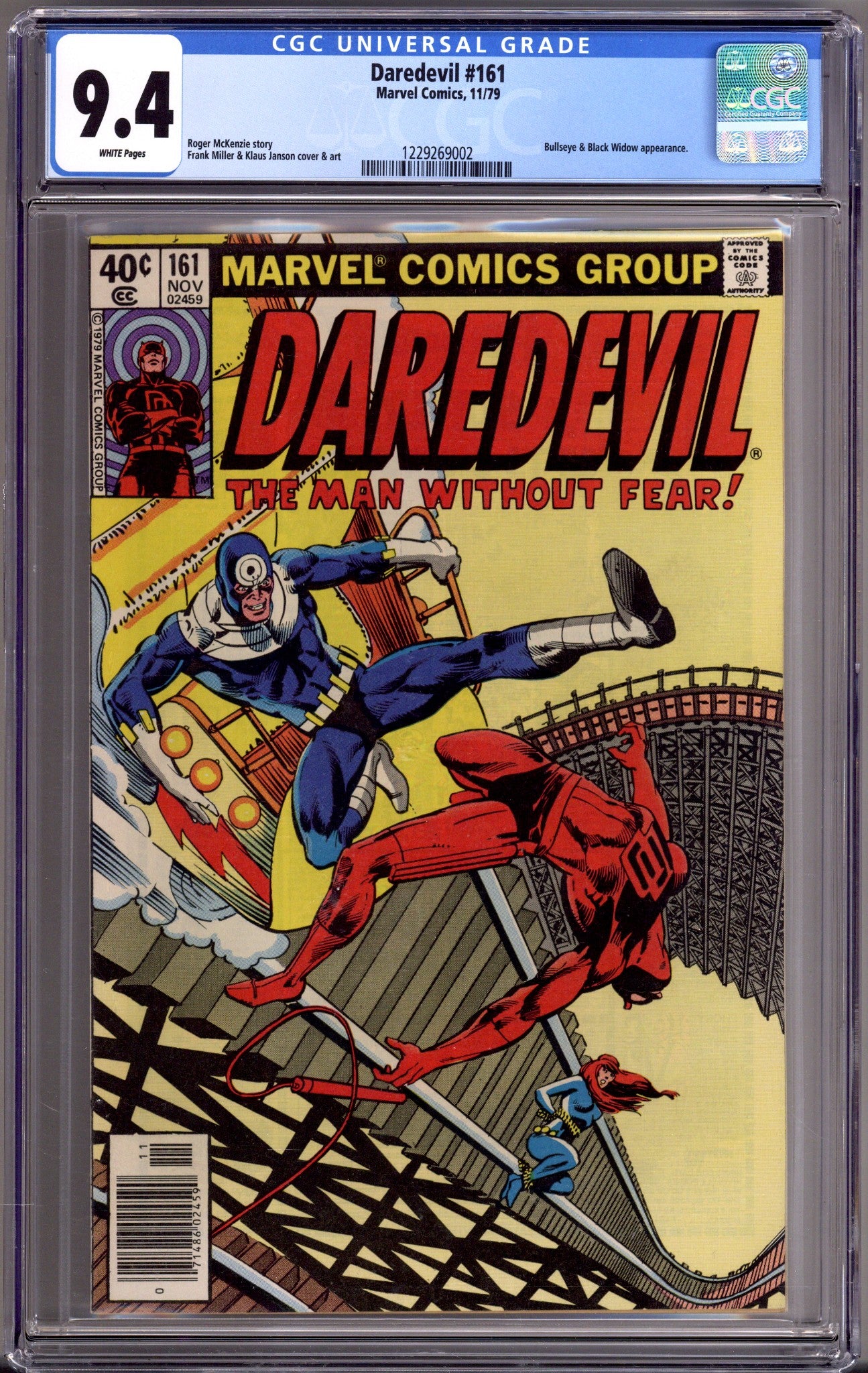 Daredevil Vol 1 161 CGC 9.4 (NM)   (1979)     Newsstand  