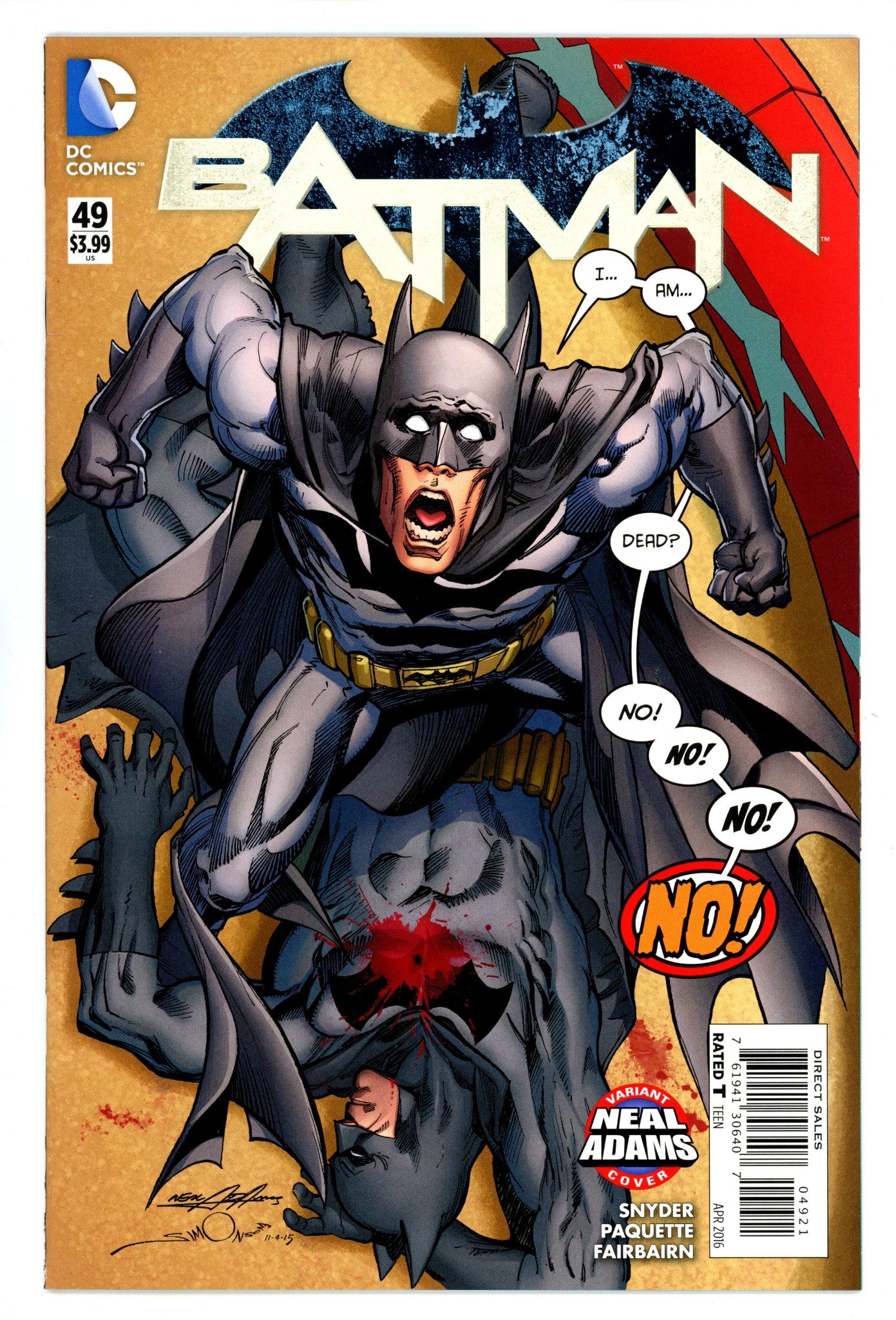 Batman Vol 2 49 High Grade (2016) Adams Variant 