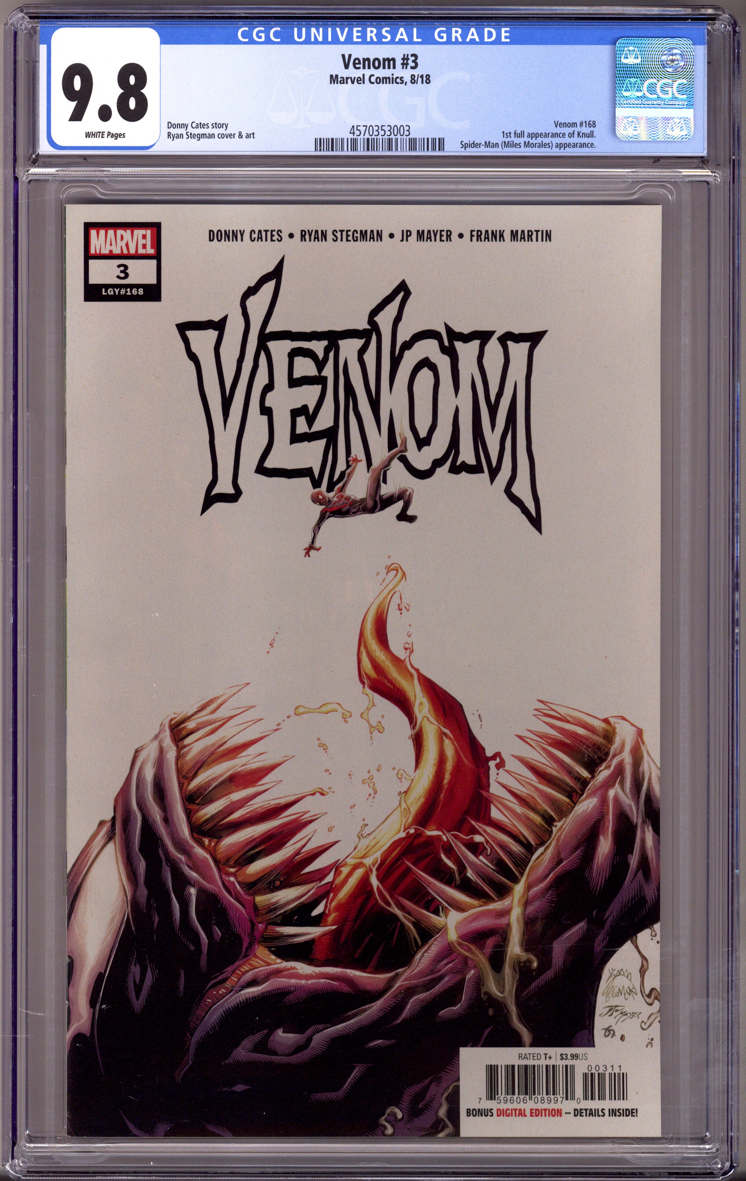 Venom Vol 4 3 (168) CGC 9.8 (NM/M) (2018) 