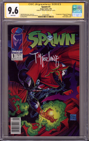 Spawn 1 CGC 9.6 (NM+) (1992) Newsstand Signed x1 Cover Todd McFarlane