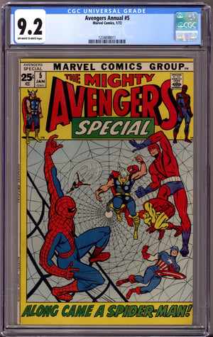 The Avengers Annual Vol 1 5 CGC 9.2 (NM-) (1972)