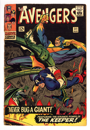 The Avengers Vol 1 31 GD/VG (3.0) Glued Spine (1966)