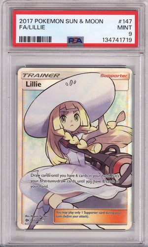 Pokemon Sun & Moon Full Art/Lillie PSA Mint 9 (2017)