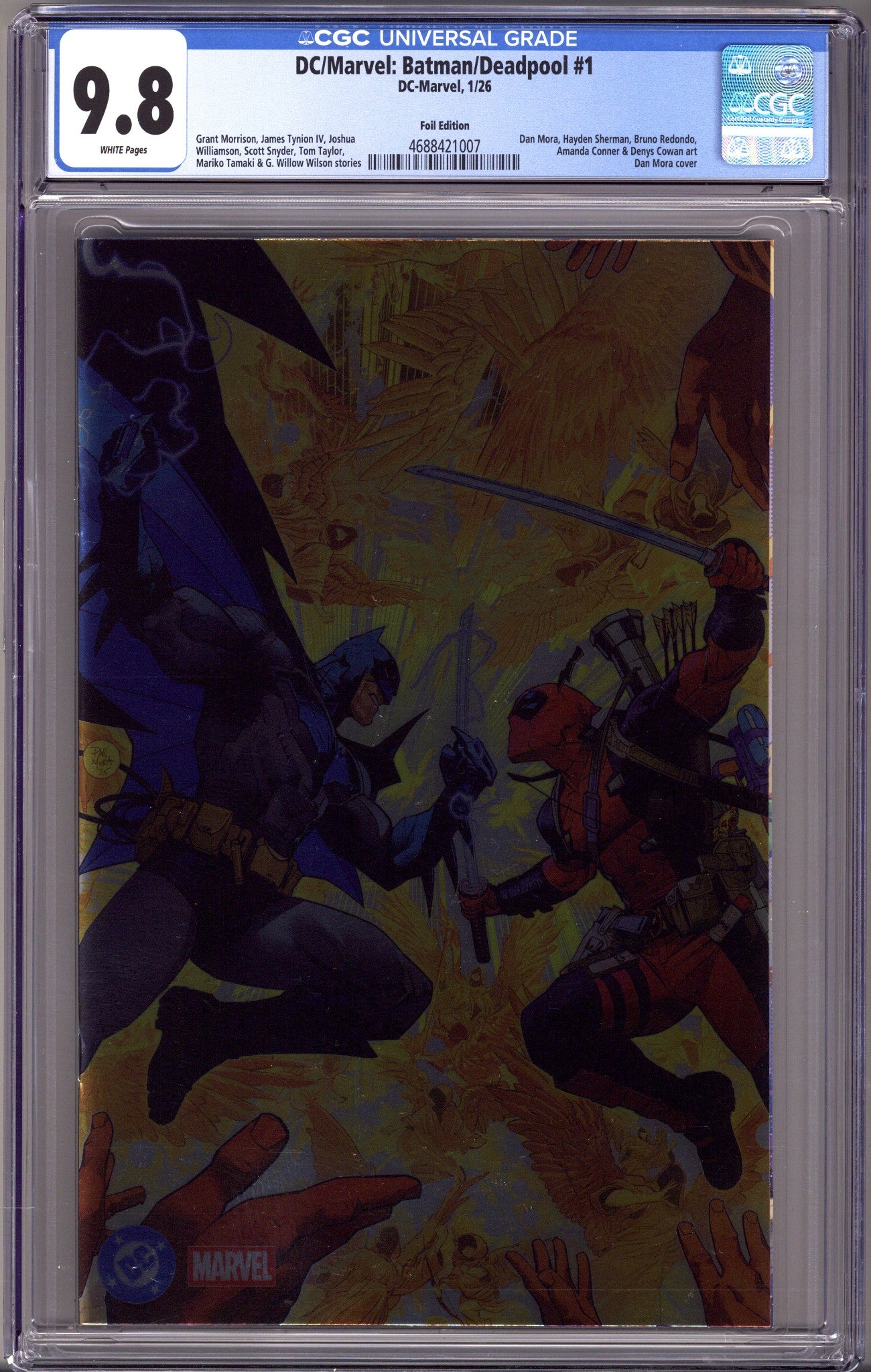 DC/Marvel: Batman/Deadpool 1 CGC 9.8 (NM/M) (2026) Mora Foil Variant 