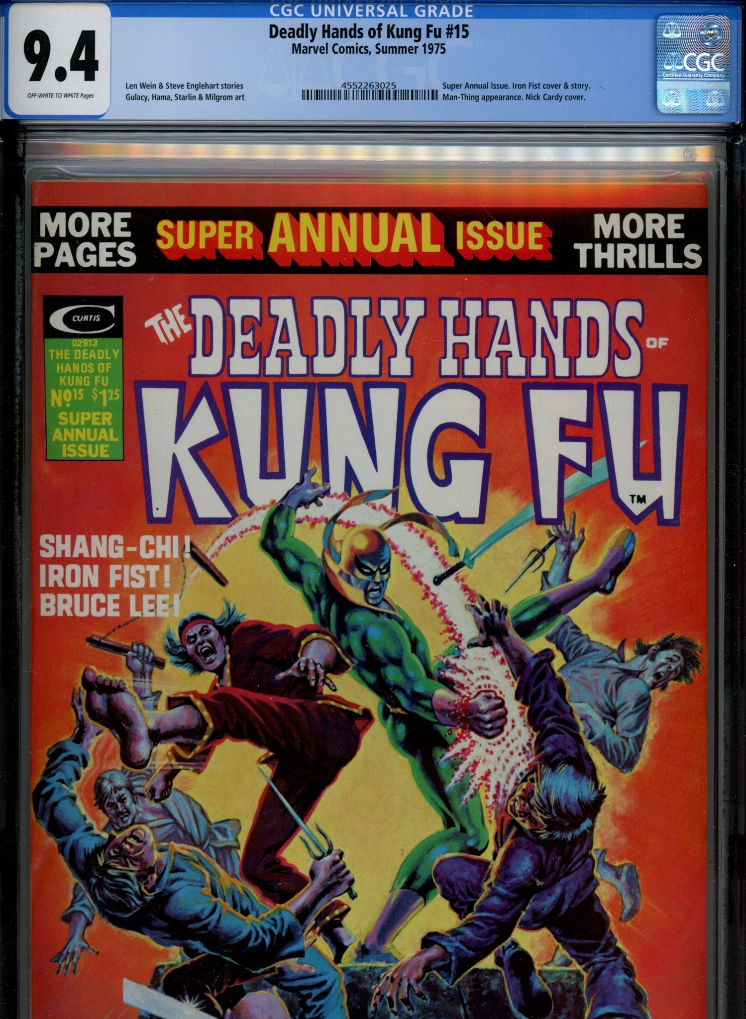 The Deadly Hands of Kung Fu 15 CGC 9.4 (NM) (1975) 