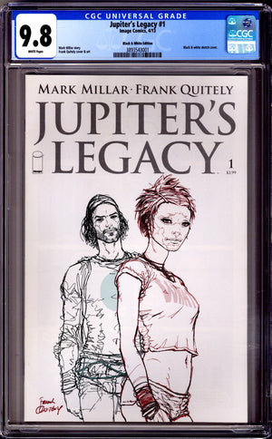 Jupiter's Legacy 1 CGC 9.8 (NM/M) (2013) Quitely Sketch Incentive Variant
