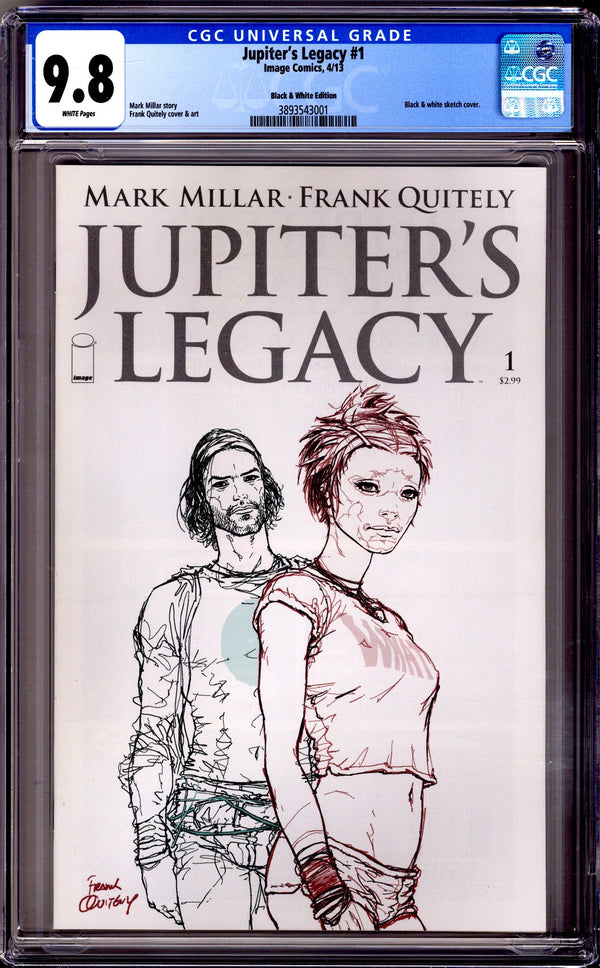 Jupiter's Legacy 1 CGC 9.8 (NM/M) (2013) Quitely Sketch Incentive Variant