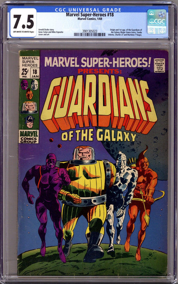 Marvel Super-Heroes Vol 1 18 CGC 7.5 (VF-) (1969)