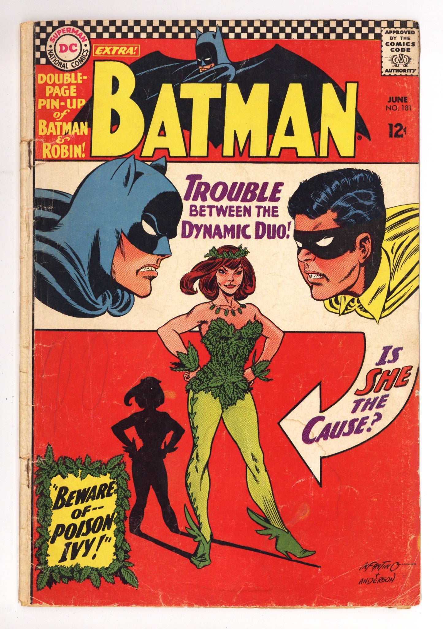 Batman Vol 1 181 GD (2.0) Cover Almost Detached (1966) 