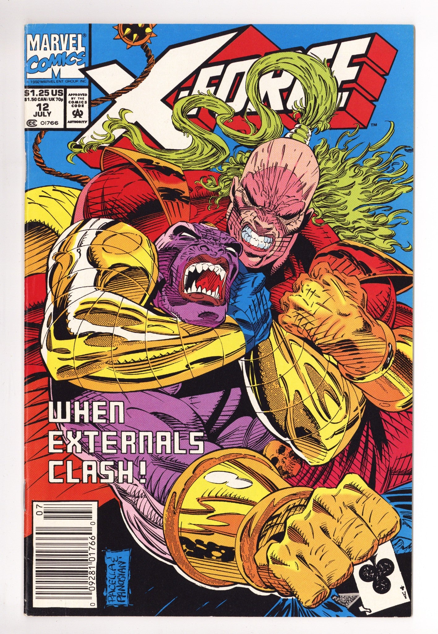 X-Force Vol 1 12 Mid Grade (1992) Newsstand 