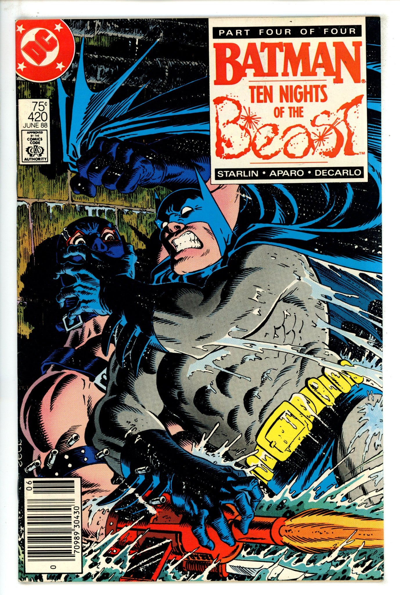 Batman Vol 1 420 FN+ (6.5) (1988) Newsstand 