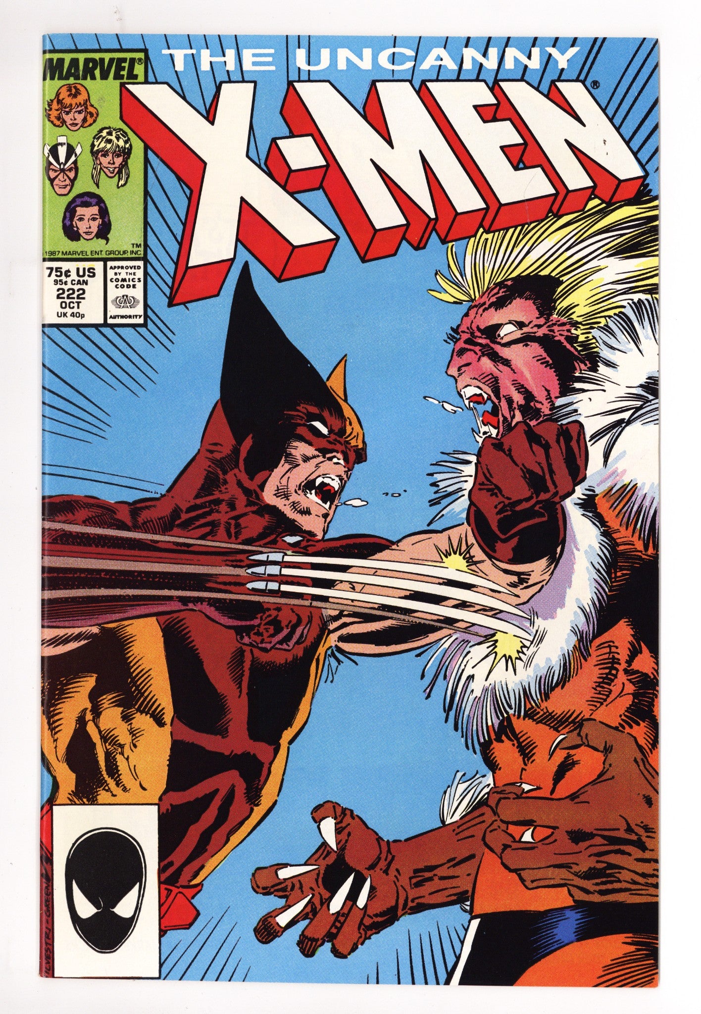 The Uncanny X-Men Vol 1 222  VF (8.0)   (1987)        