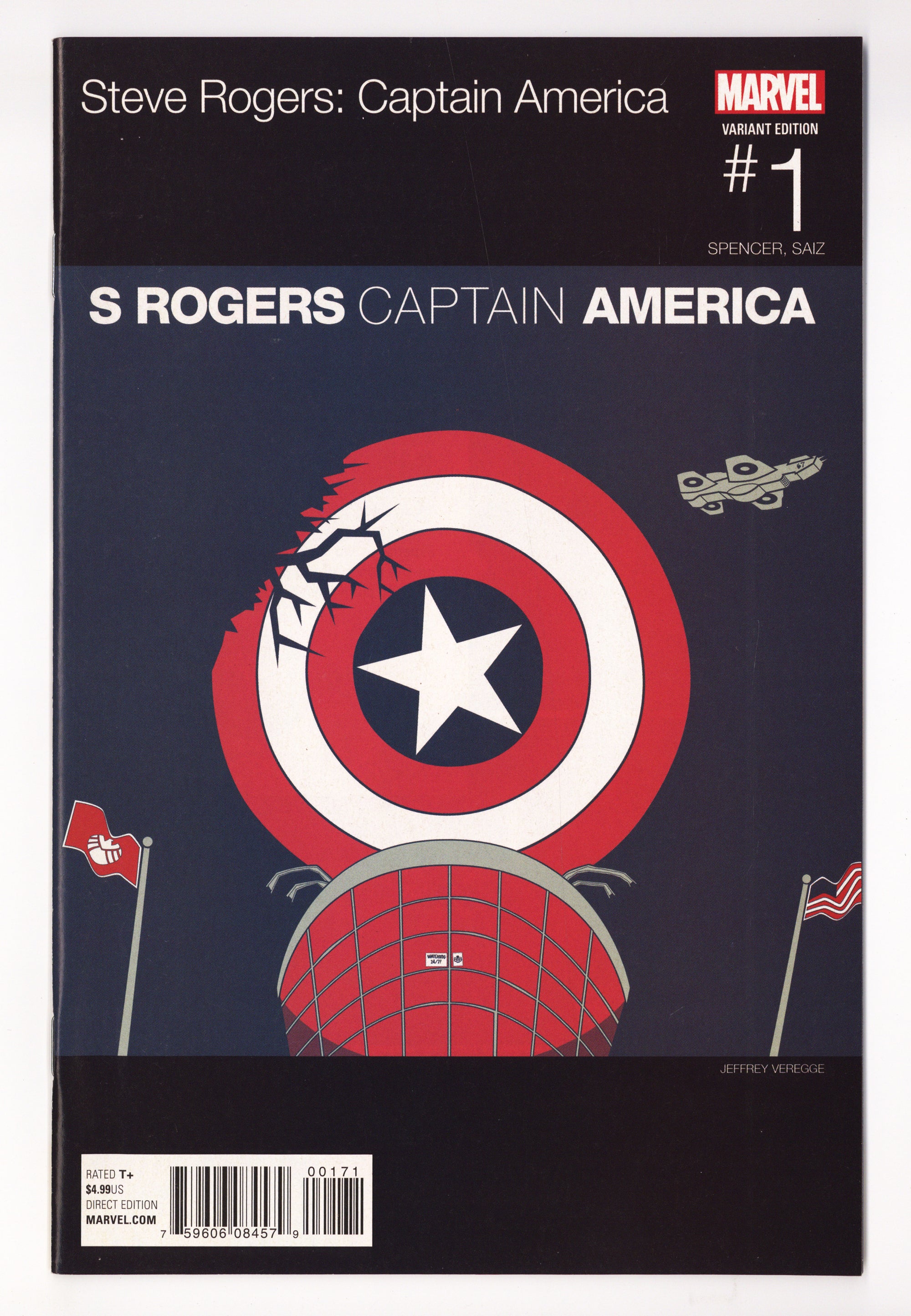 Captain America: Steve Rogers   1  VF/NM (9.0)   (2016) Veregge Hip-Hop   Variant  