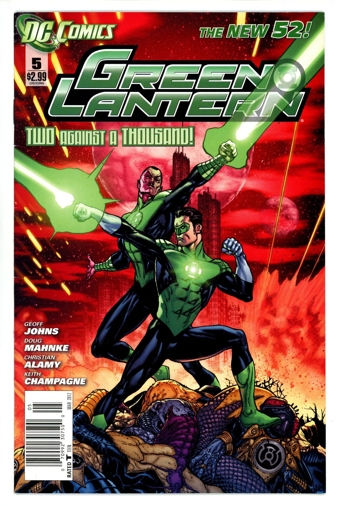 Green Lantern Vol 5 5 VF- (7.5) (2012) Newsstand 