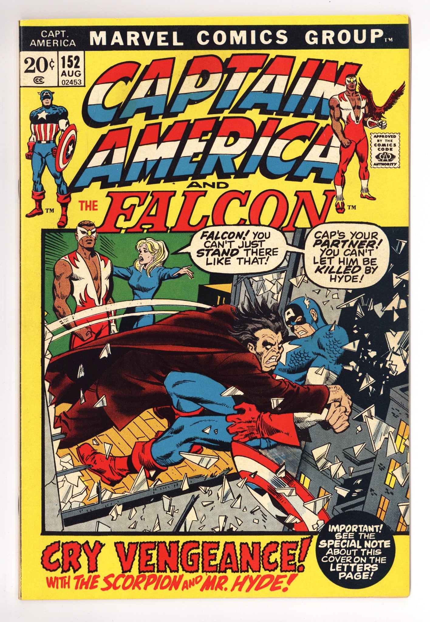 Captain America Vol 1 152 VF+ (8.5) (1972) 