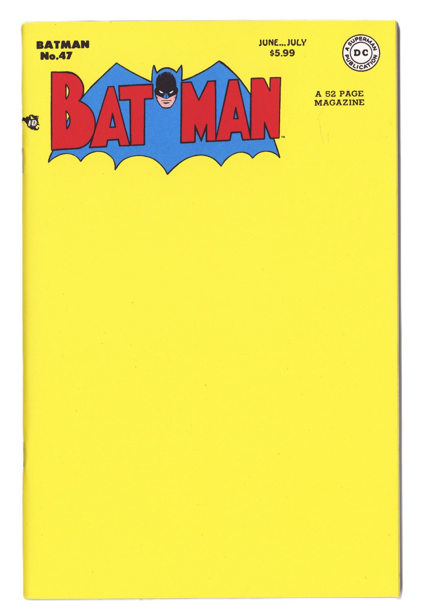 Batman Vol 4 47 Facsimile Blank Variant (2025)