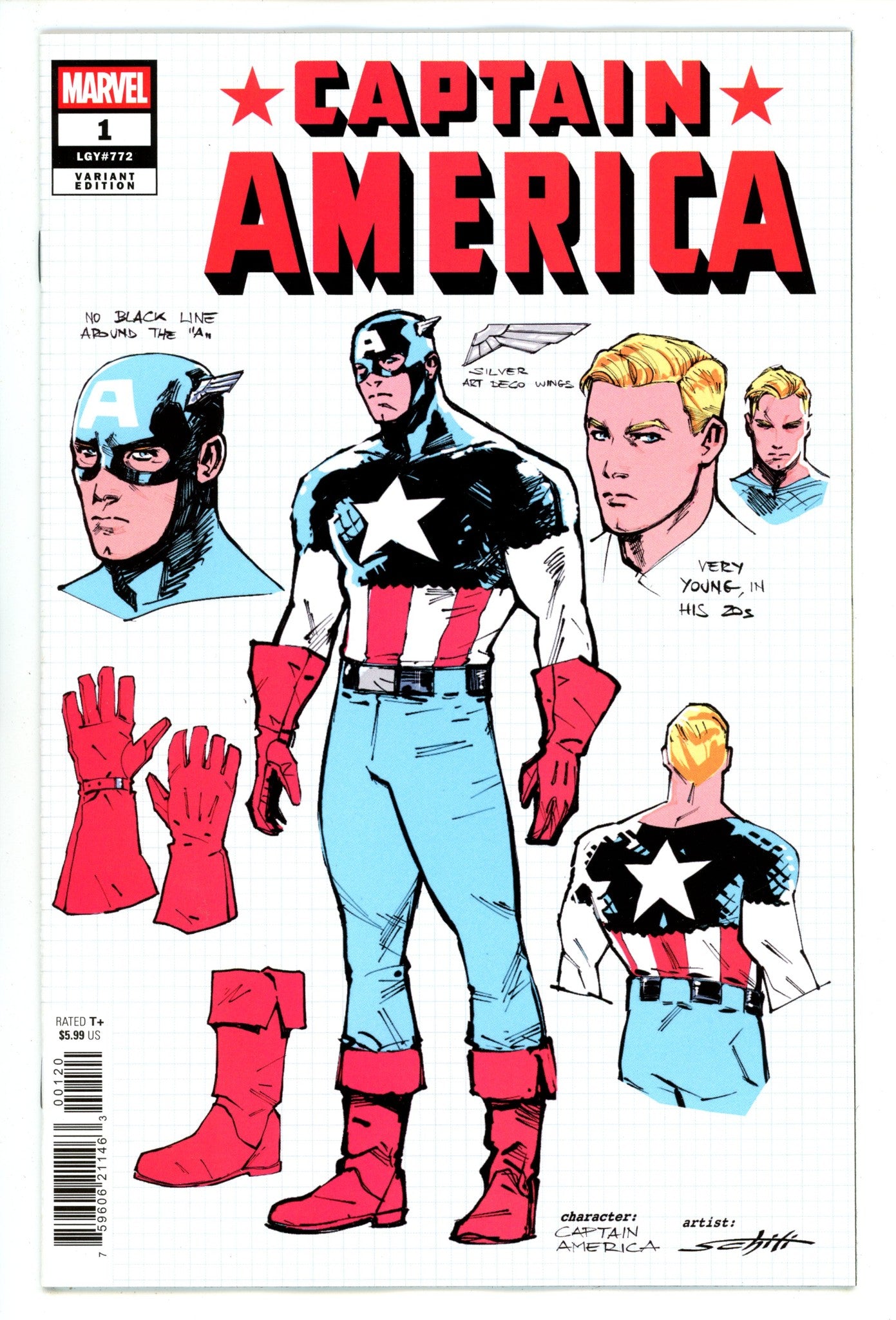 Captain America Vol 12 1 Schiti  Design Incentive Variant NM-  (2025)