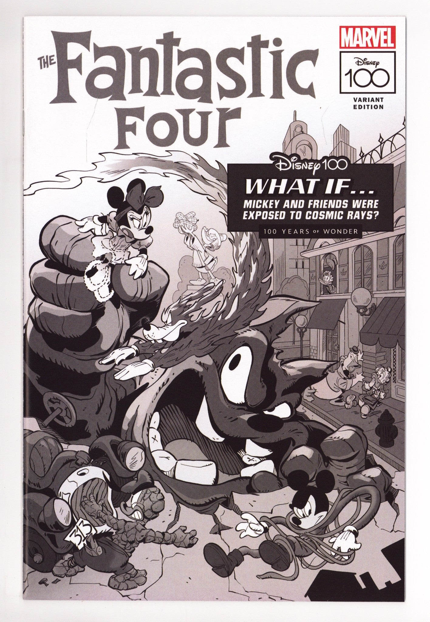The Amazing Spider-Man Vol 6 19 NM- (9.2) (2023) Perissinotto B&W Disney Homage Incentive Variant 