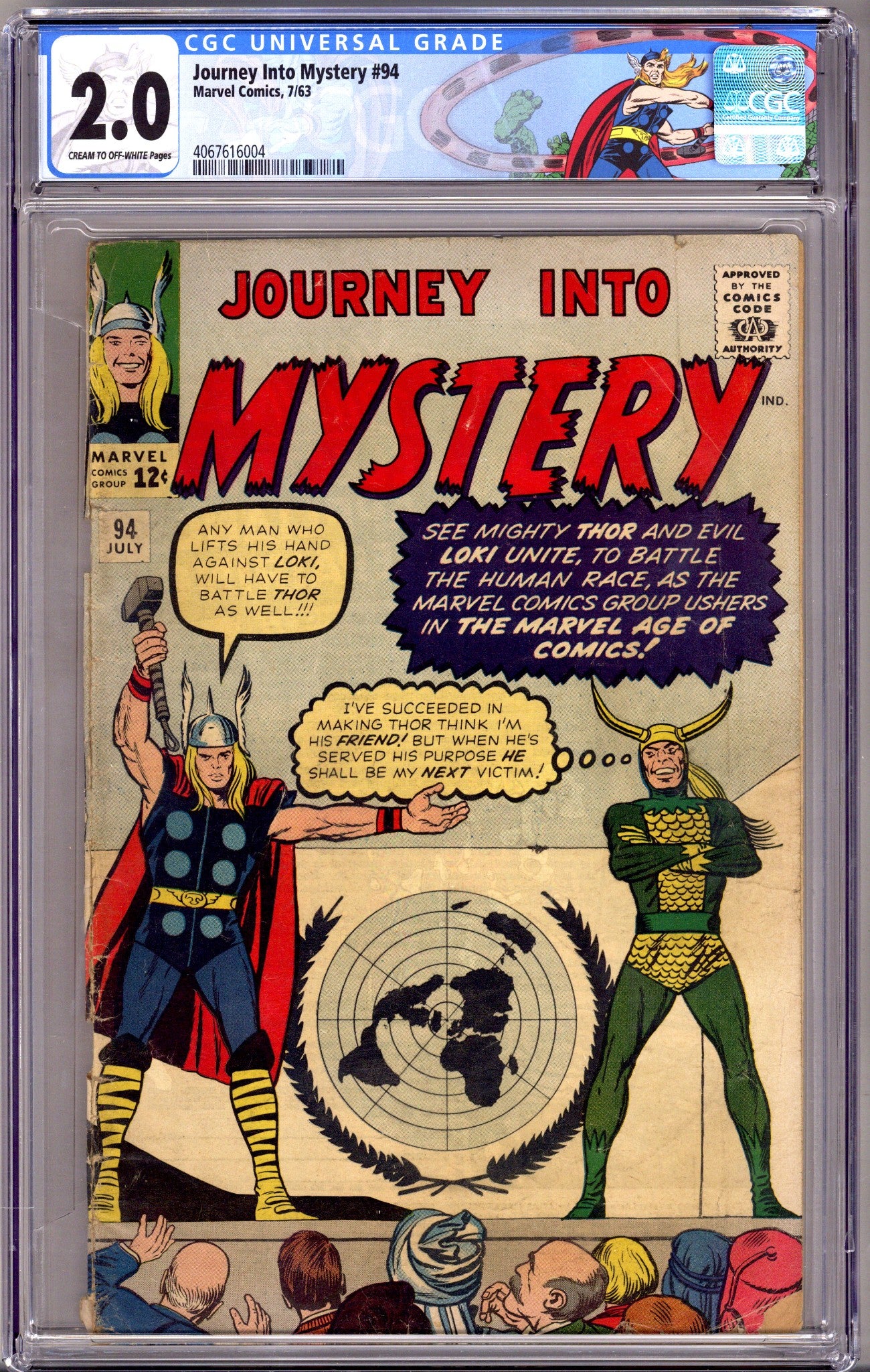 Journey into Mystery Vol 1 94 CGC 2.0 (GD) (1963) 