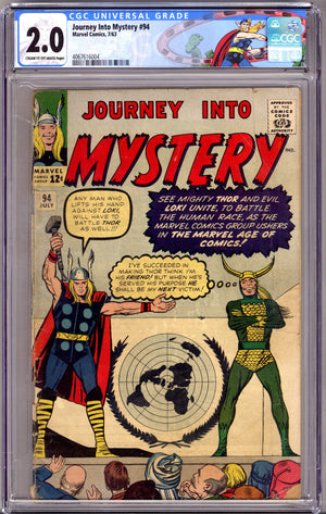 Journey into Mystery Vol 1 94 CGC 2.0 (GD) (1963)
