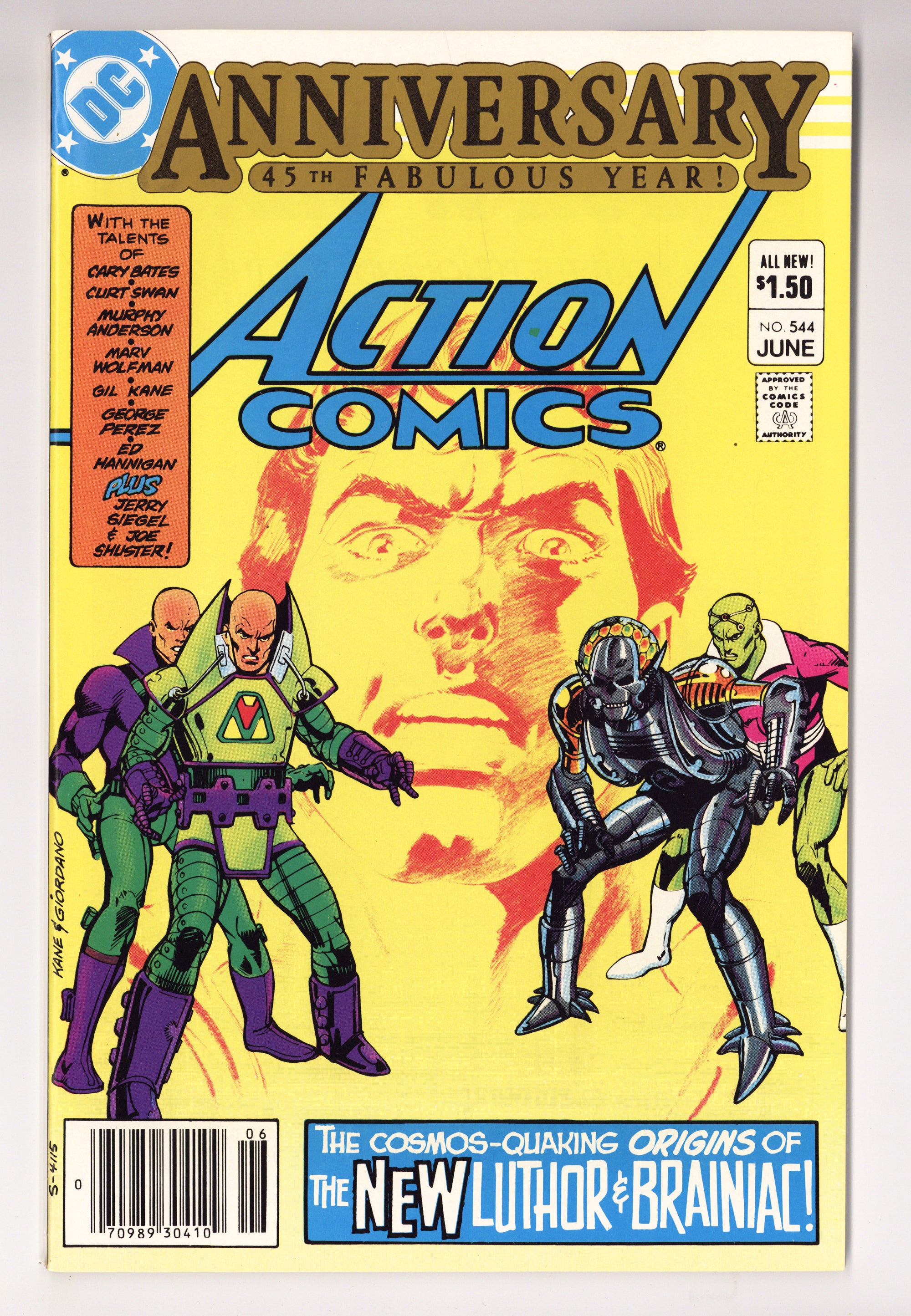 Action Comics Vol 1 544 NM- (9.2) (1983) Newsstand 