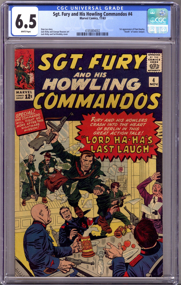 Sgt. Fury 4 CGC 6.5 (FN+) (1963)