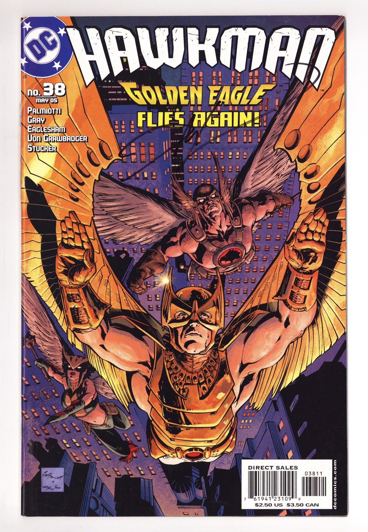 Hawkman Vol 4 38 VF (8.0) (2005) Signed x1 Cover Dale Eaglesham 