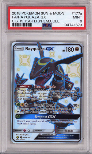Pokemon Sun & Moon Celestial Storm Full Art/Rayquaza Gx 2019 Yellow A Hidden Fates Premium Collection PSA Mint 9 (2018)