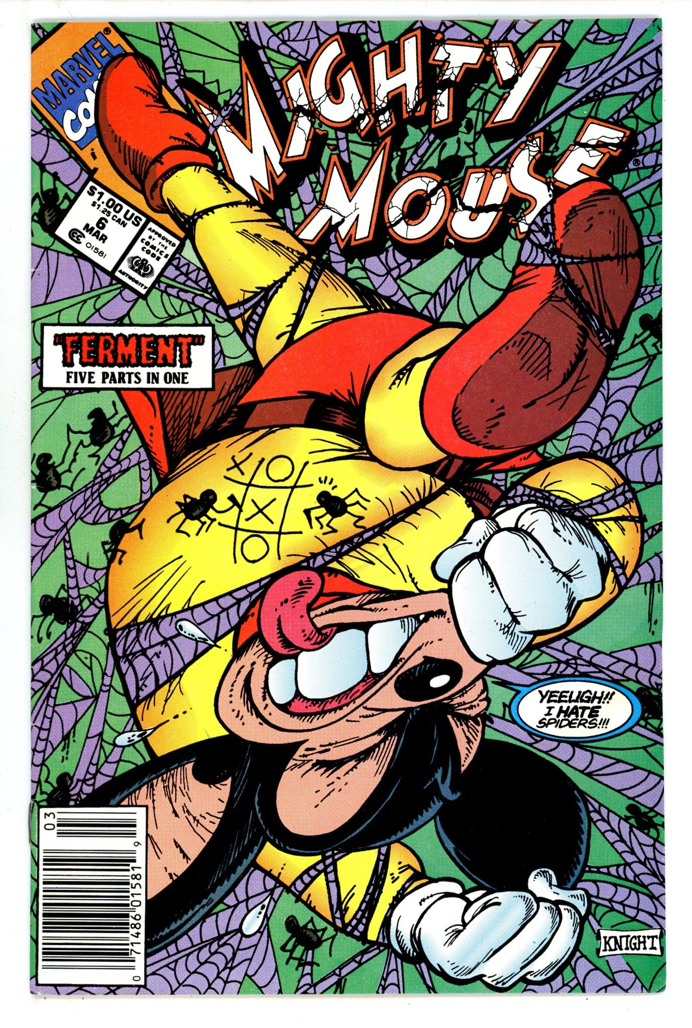 Mighty Mouse 6 FN+ (6.5) (1991) Newsstand 