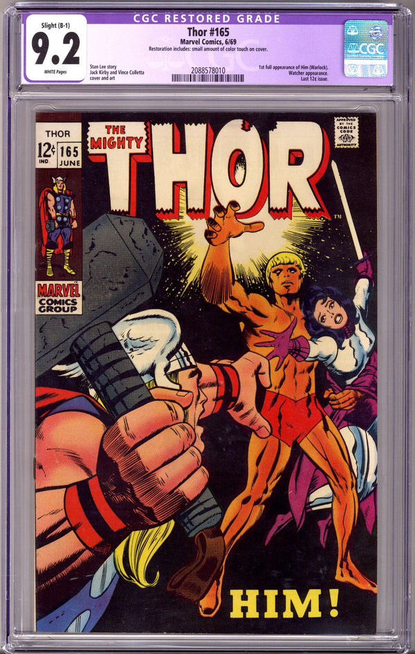 Thor Vol 1 165 CGC 9.2 Restored B-1 (1969)