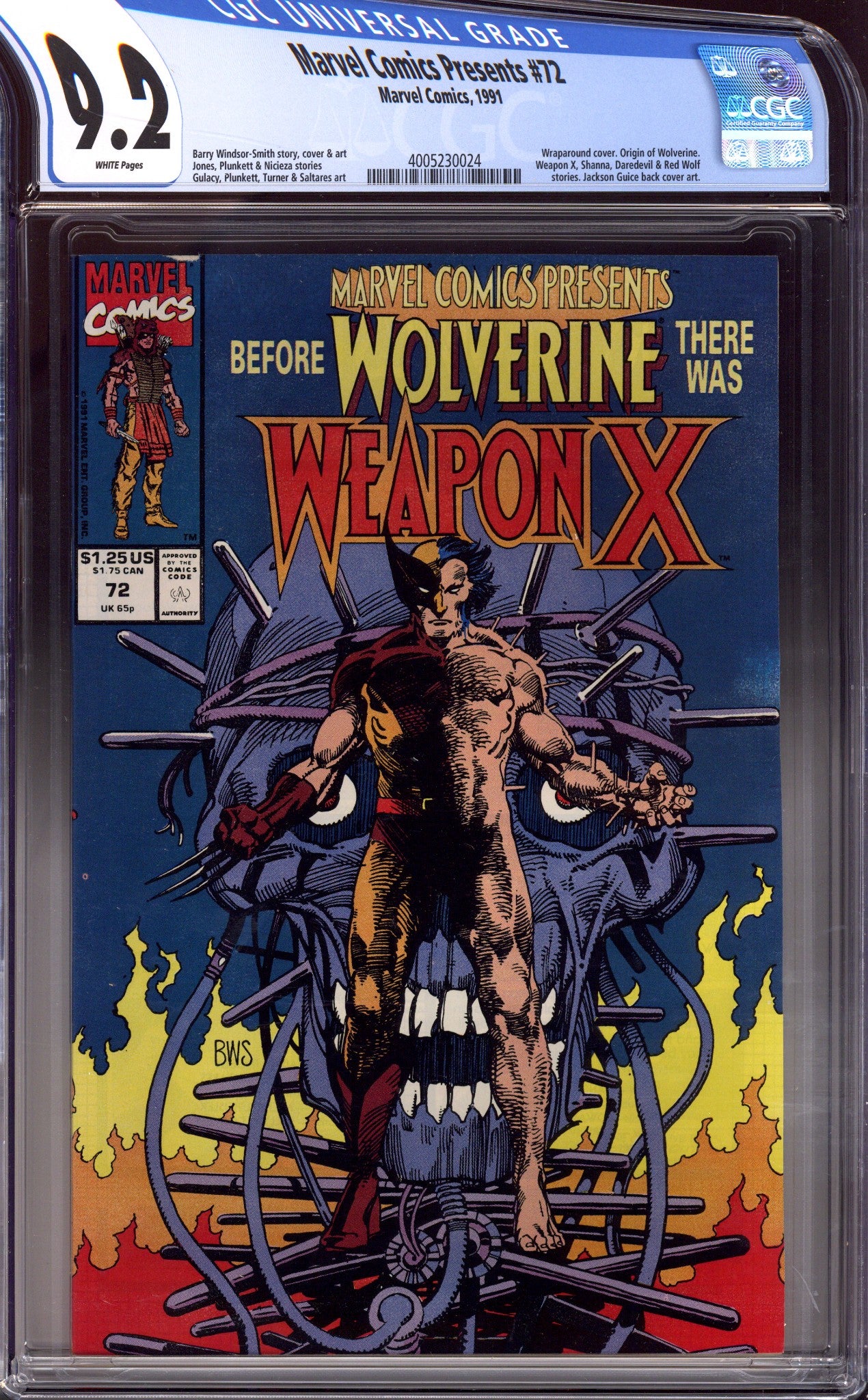 Marvel Comics Presents Vol 1 72 CGC 9.2 (NM-) (1991) 