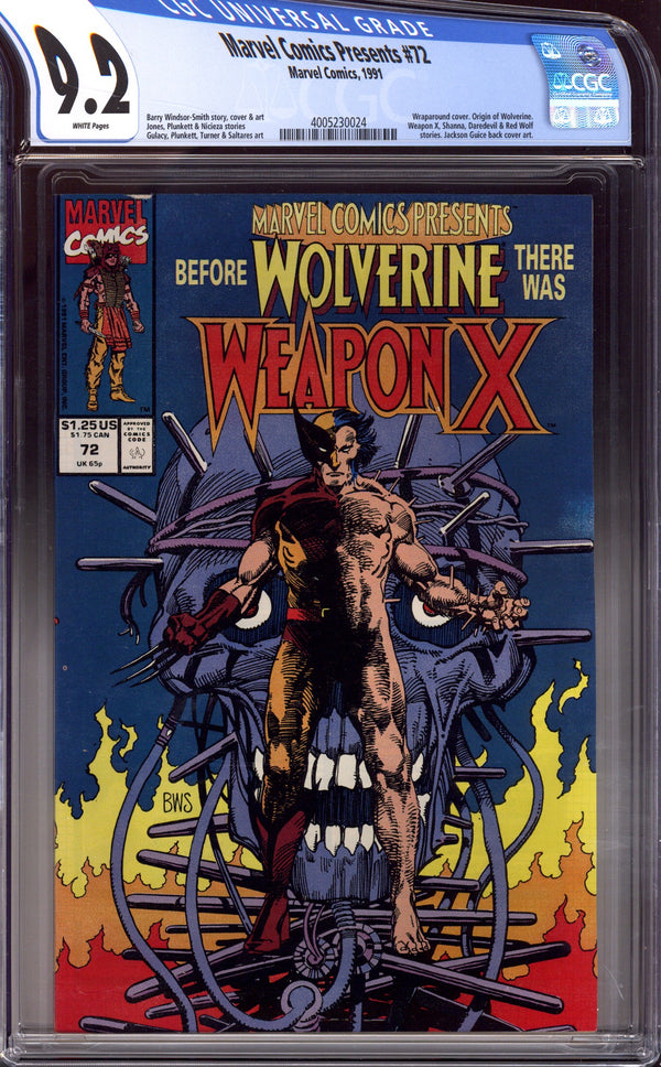 Marvel Comics Presents Vol 1 72 CGC 9.2 (NM-) (1991)